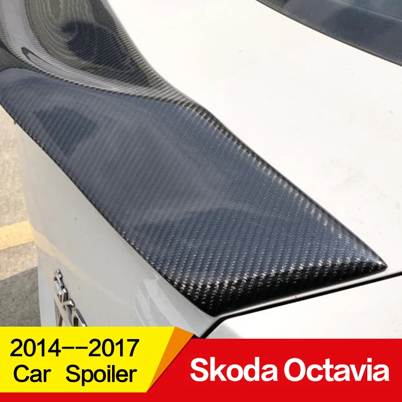 Используется для Skoda Octavia спойлер год Глянцевая углеродное волокно/FRP заднее крыло R стиль спойлер, аксессуары