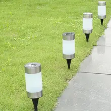 Solar Mini Garden Light Ground Inserted LED Super Bright Solar Plastic White Lawn Lights Garden Landscape Lights