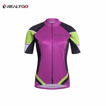 

REALTOO Women's Breathable Cycling Jersey Bike Short Sleeve Anti-sweat Shirt Summer Sportswear Riding Running Sunscreen