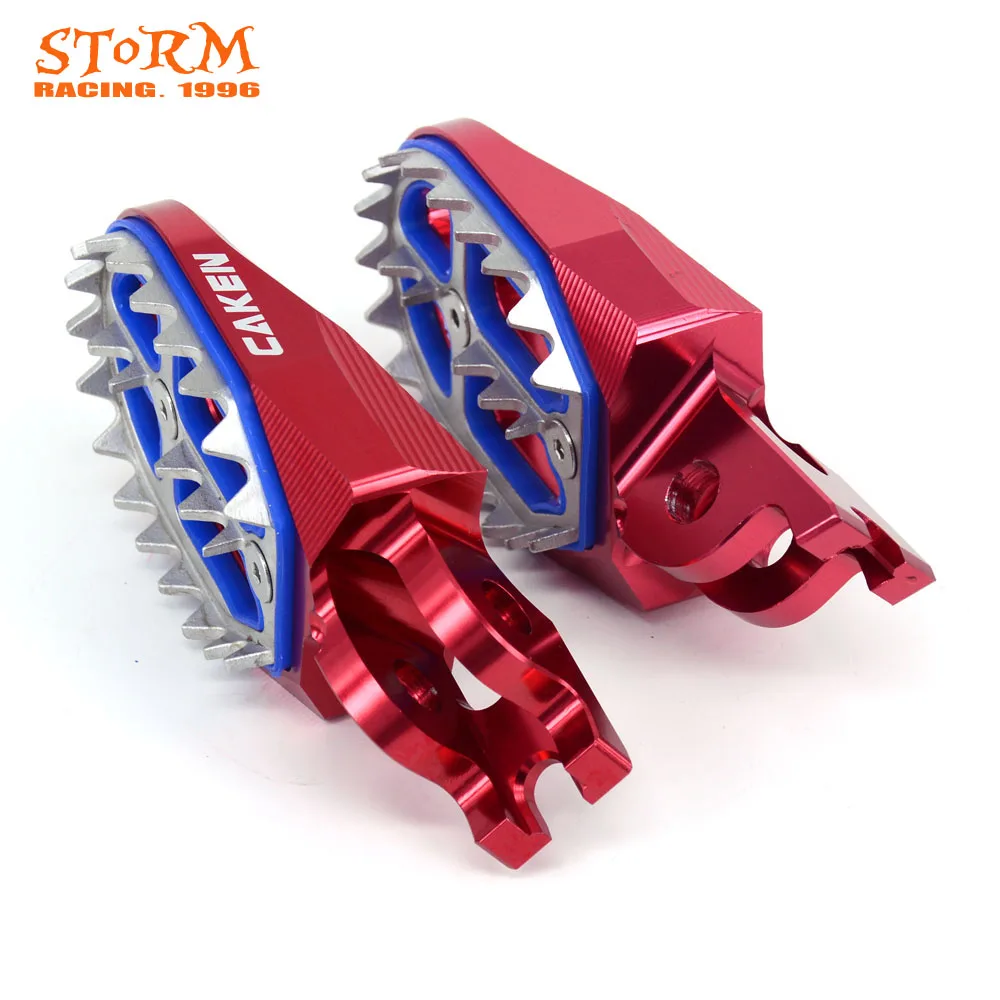 Красный MX широкая подножка подножки педали для HONDA CR125 CR250 CRF250R CRF250X CRF450R CRF450X CRF250L