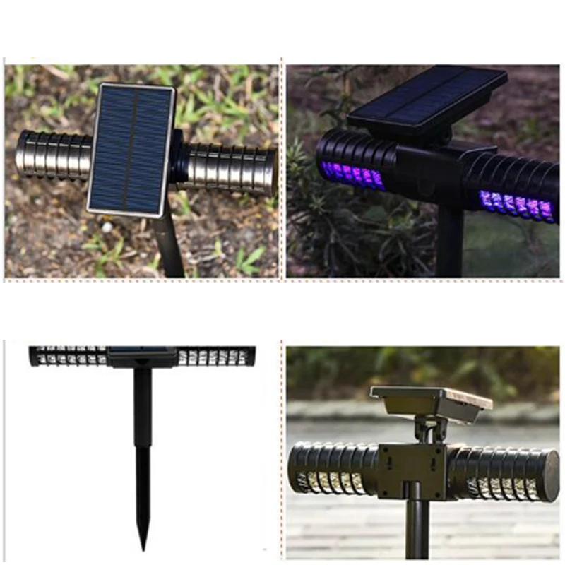 Mosquito Repellent Killer Lamp Solar Powered Outdoor Garden LED Light Mosquito Pest Insect Lighting LED Solar Garden Light  (5)