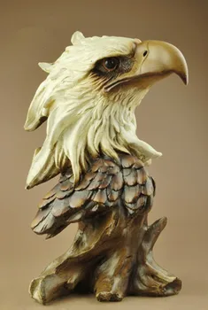 

Eagles up a replica of wood eagle head crafts business relocation commemorative gift resin craft crafts statue