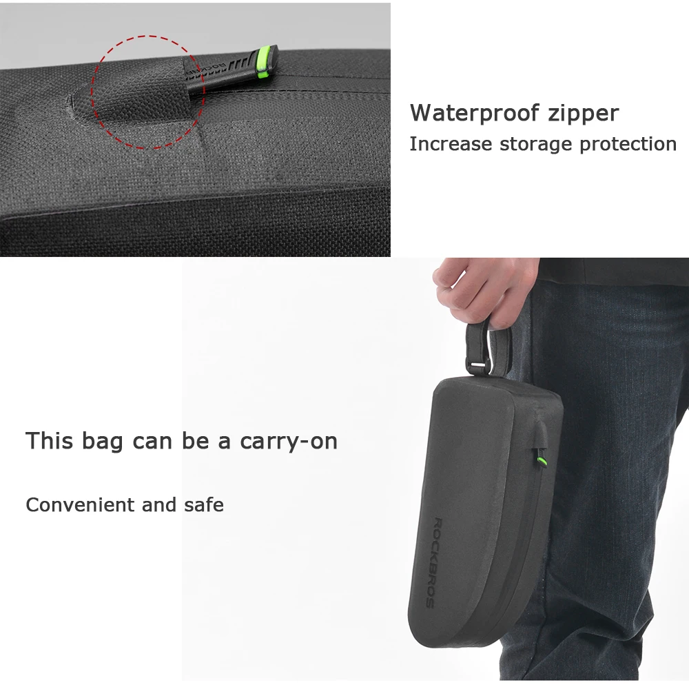 Top ROCKBROS Waterproof Bicycle Bags Bicycle Top Front Tube Frame Bag Large Capacity MTB Road Bicycle Pannier Bike Accessories 3