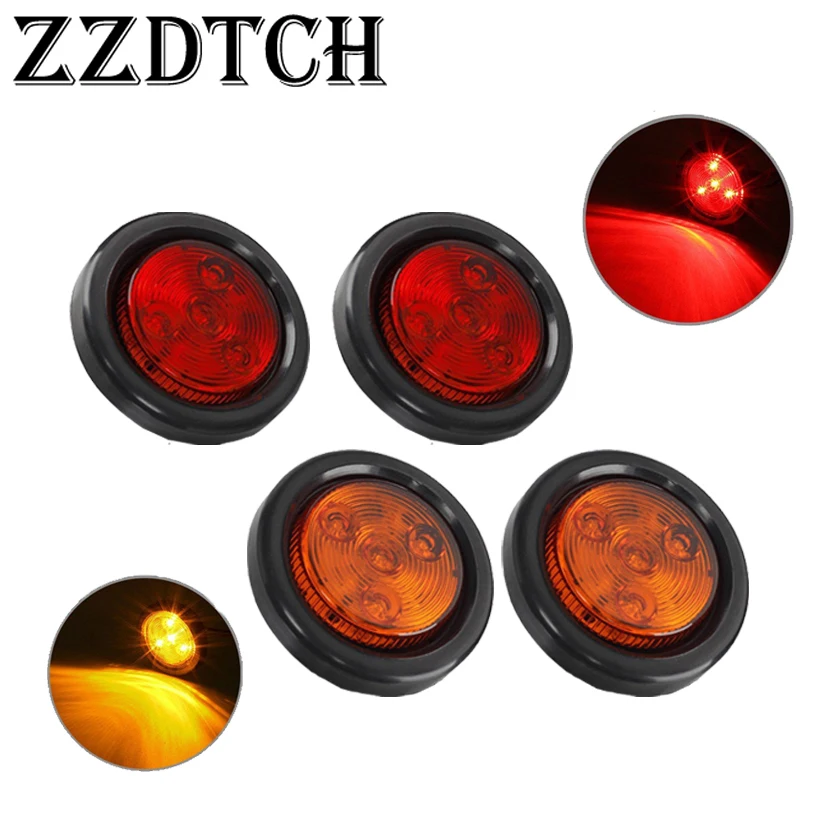 ZZDTCH 10 шт. 10-30 в 4 Led габаритный сигнал для грузовых автомобилей, используемых для BENZ VOLVO SCANIA MAN RENAULT IVECO тормозной фонарь для грузовика задние фонари
