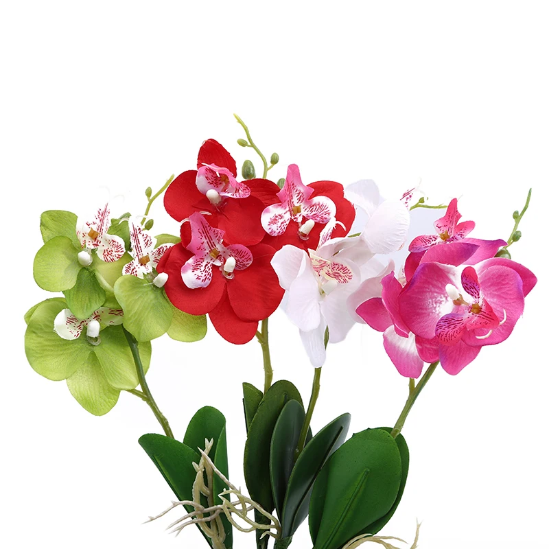 Artificial Butterfly Orchid Flower Silk Flower For Wedding Party Fake Flower Home Decor Home Accessories
