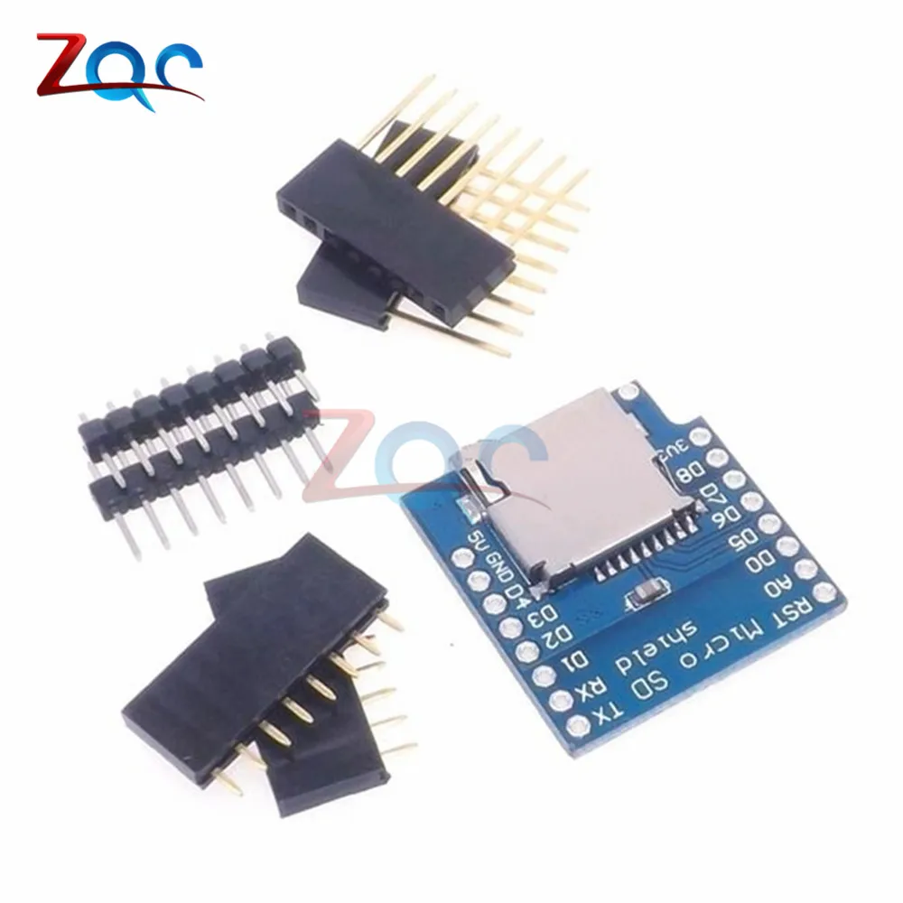 Micro SD Card Shield for WeMos D1 Mini WiFi ESP8266 TF Memorry Storage Card Module With Pins for Arduino