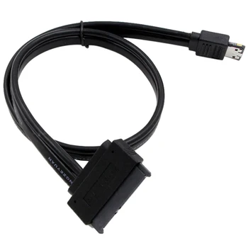 

12V 0,5 m SATA 22 pin madre turno Poder eSATA USB 2 in 1 cable de datos