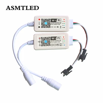 

DC 5V 12V 24V Amazon Alexa Google Addressable Mini SPI WiFi Controller for WS2811 WS2812B SK6812 UCS1903 SM16703 Pixel LED Strip