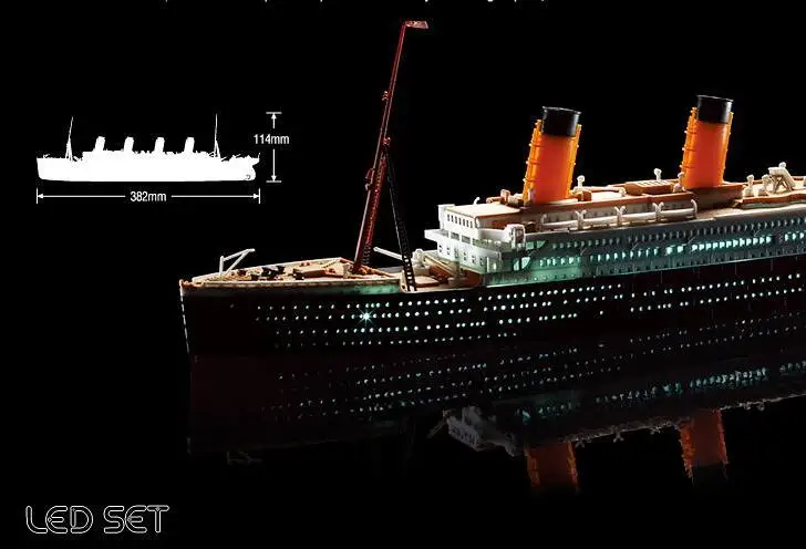 MOHSACADEMY 14220 1/700 Titanic с полпосылка Том разные цвета без необходимости рисования