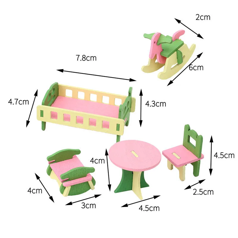 Кукольный дом Моделирование Деревянные маленькие игрушки для мебели деревянная мебель милые куклы Детская комната для детская игрушка мебель