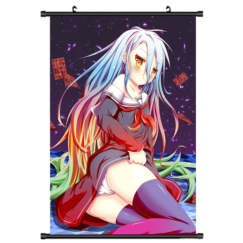 Японское аниме без игры жизни сексуальная девушка Shiro & Sora домашний декор