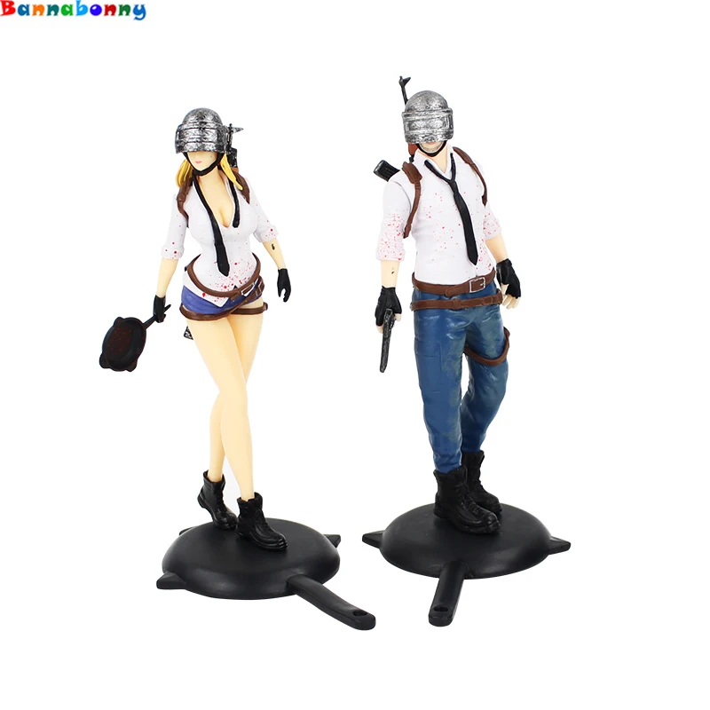 

Hot 18CM Game Playerunknowns Battlegrounds PUBG Character Male and Female Action Figure Collection Toys for Gift