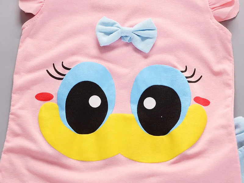 Summer Cute Cartoon 2PCS Kids Baby Girls Floral T-shirt Top Shorts Pants Set Clothes Girls Clothing Sets