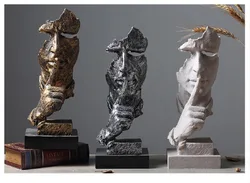 ZYBC Resin Figure Statue Hand Carved Craft Portrait Sculpture Model Human Head Ornament Desktop Crafts Gifts A