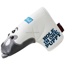 Golf Putter Copertura Della Chiusura Magnetica dell'unità di ELABORAZIONE di Cuoio Bella Copertura Della Testa Husky Putter di Golf Headcover Nave di Goccia(China)