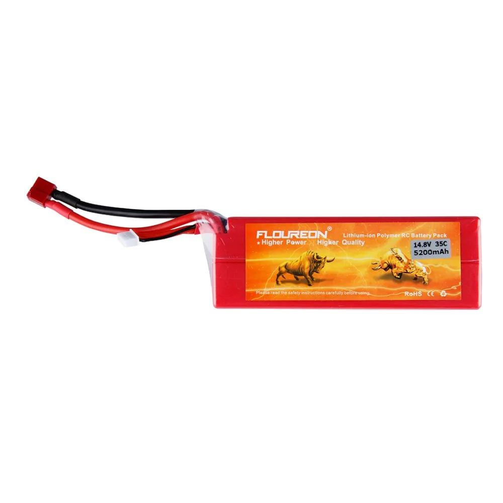 Floureon 14 8 v 5200maH 35c T вилка/XT60 вилка для вертолета лодки квадрокоптера дистанционного