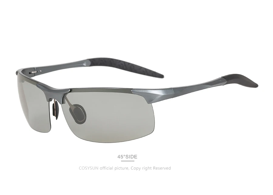 Брендовые фотохромные очки, мужские солнцезащитные очки для вождения из алюминиево-магниевого сплава, Мужские поляризационные очки, очки для вождения автомобиля, антибликовые