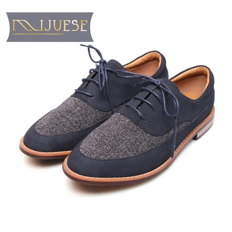 

MLJUESE 2018 women flats sheepskin blue color lace up soft flats shoes spring comfortable casual flats party dress size 34-39