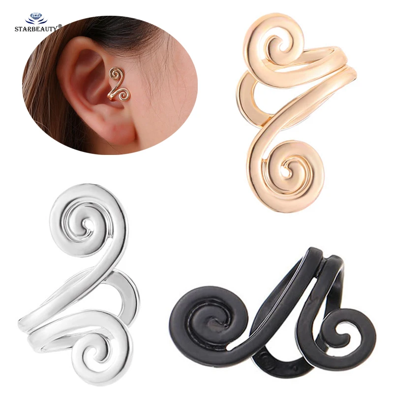 

Starbeauty 1pc Spiral Tragus Piercing Helix Piercing Labret Lip Ring Fake Earrings Alloy Ear Cuff Clip Fake Piercing Jewelry