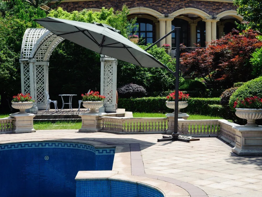 Abba Patio 11 Ft Aluminum Cantilever Umbrella Outdoor Hanging