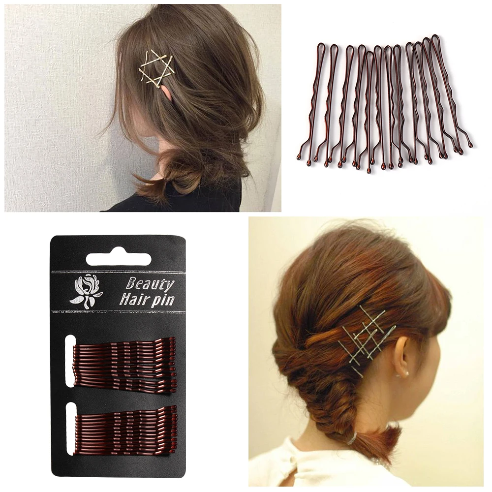 

24Pcs/Set 4Colors Wave Hair Pins Clips Jewelry Bobby Hairpins Grips Barrette For Women Hair Styling Accessories Tools
