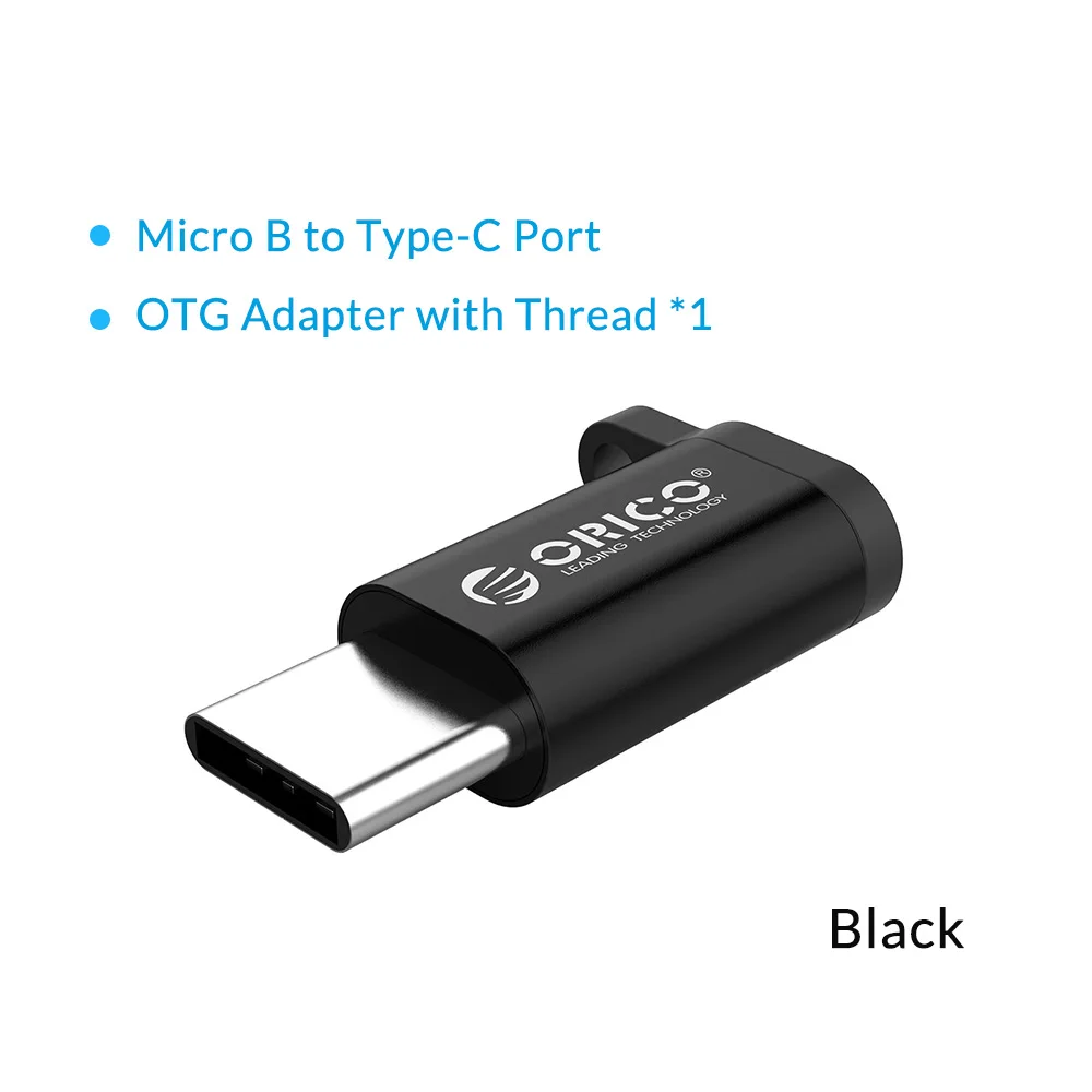 ORICO адаптер типа OTG-C USB C к USB3.0 OTG адаптер для зарядки и синхронизации данных type-c конвертер - Цвет: Micro b to type-c BK