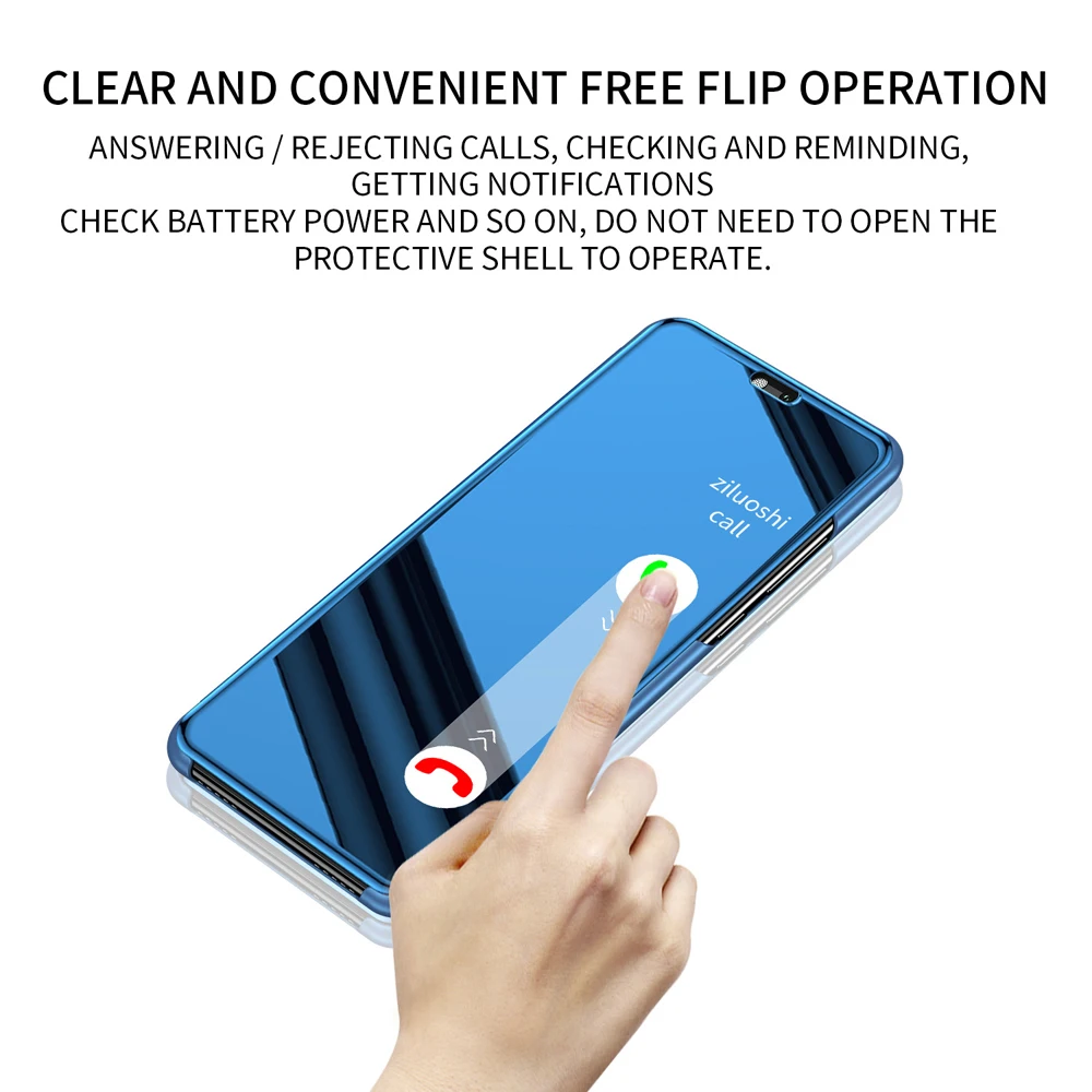 

Clear View Smart Mirror Phone Case For iphone X XS XR 8 7 6 Plus Cases Fashion Flip Stand Leather Cover For iphone XS MAX Coque