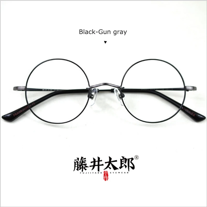 FT3201 Black Gray TARO FUJII, оправа для очков, очки для мужчин и женщин, Ретро стиль, Круглый компьютер, оптические, прозрачные линзы, оправа для глаз, для мужчин и женщин, FT3201 - Цвет оправы: FT3201 Black Gray