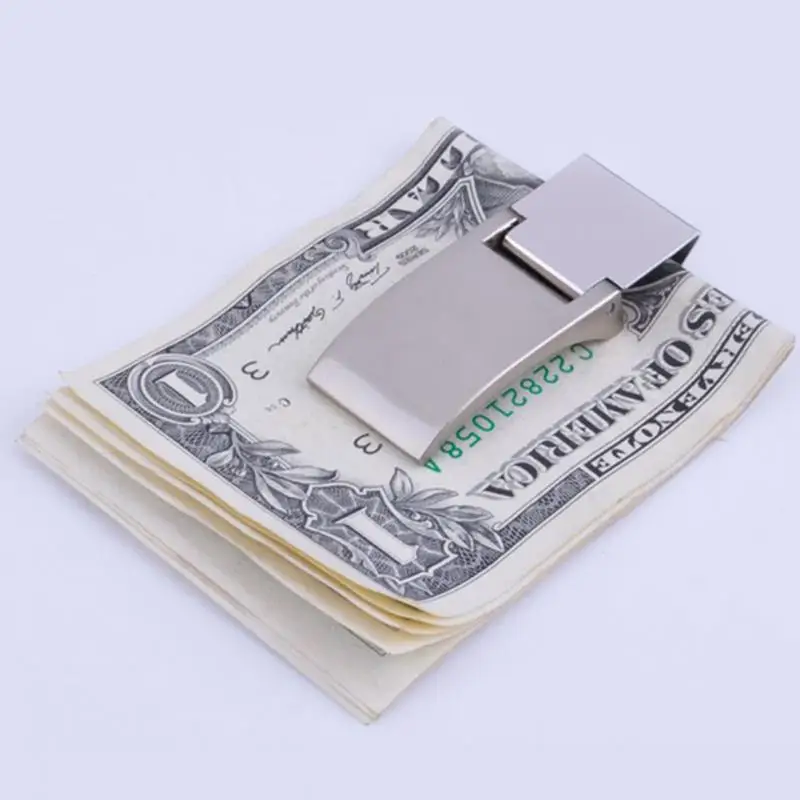 

Stainless Steel Metal Money Clip Fashion Simple Gold Silver Dollar Cash Clamp Holder Wallet for Men