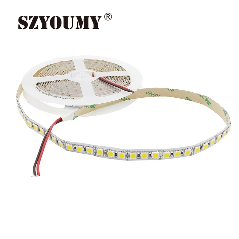 #cheap SZYOUMY DC12V LED Strip 5050 120leds m 5m 600LED Flexible LED Light RGB 5050 LED Strip RGB Warm White White RGB 5 Meters