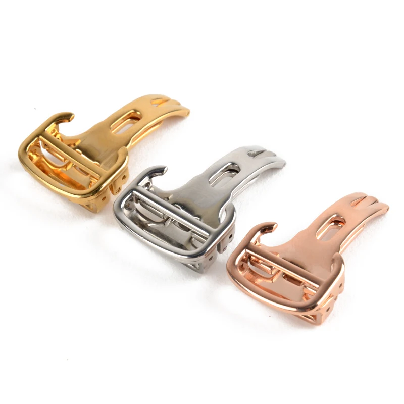 Fold Butterfly Deployment Buckle Stainless Steel Clasp Strap Watch Bands 12/14/16/18/20/22mm watchband Clasp Watch Accessories