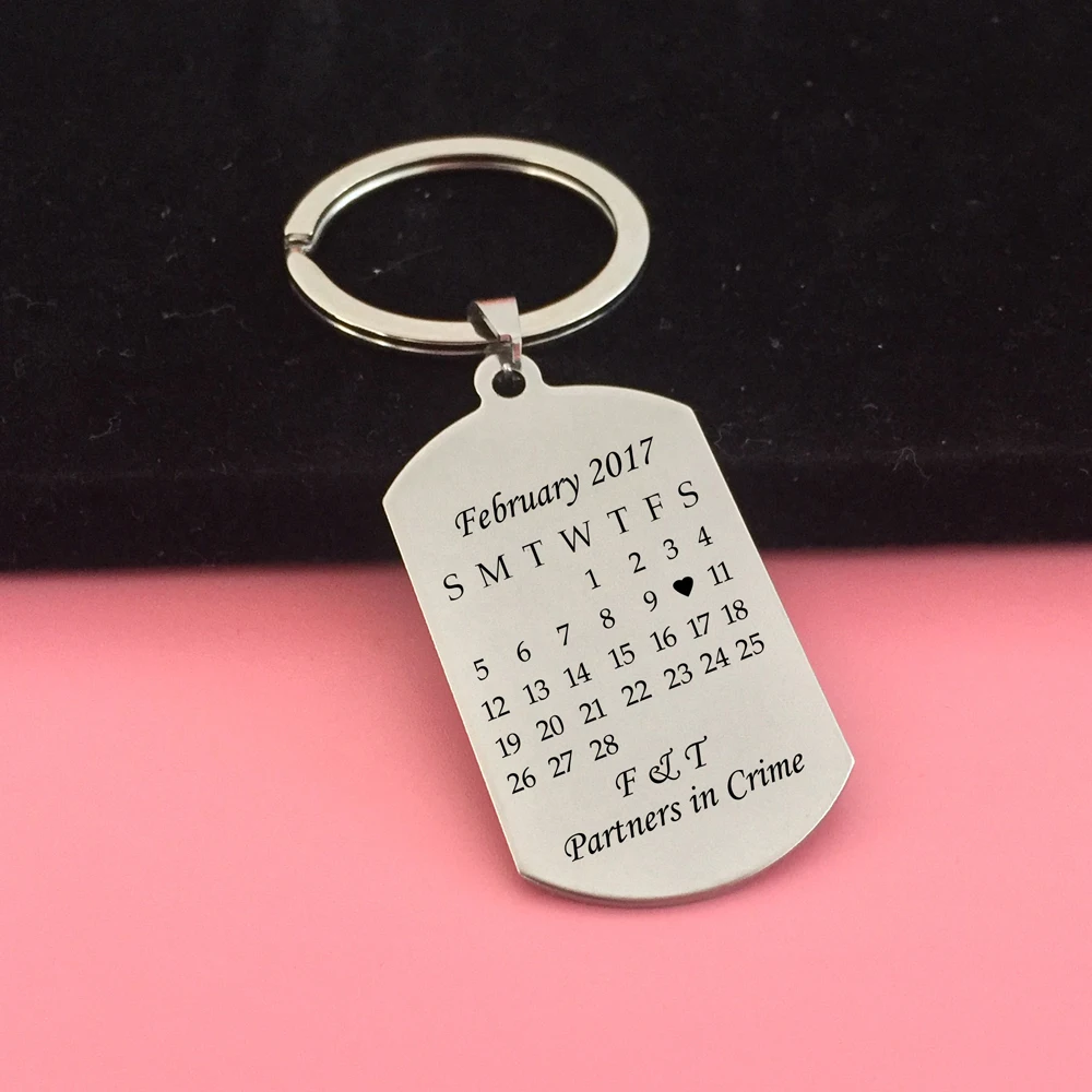 Настраиваемые брелок название Дата все специализированные Keychin Dog Tag Keysholder брелок