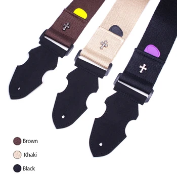 

Cross PU Leather Ends Acoustic Electric Guitar Bass Adjustable Widen Belt Strap