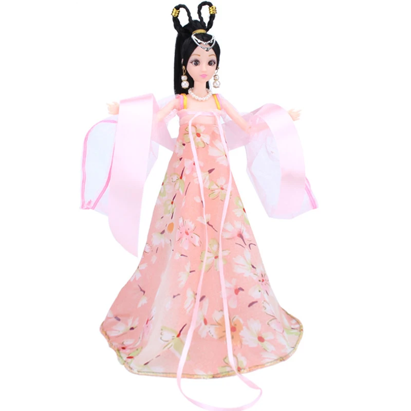 

1 Set 30cm Chinese Classical Style 3D Eyes 12 Movable Joints Dolls Toy with Doll Accessories Clothes Toys Dolls for Girls Gifts