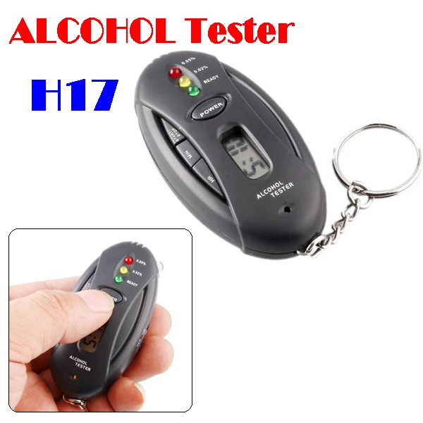 BY DHL OR EMS 500 PC Keychain Digital LCD Alcohol Tester Analyzer Breath Breathalyzer(H17) |