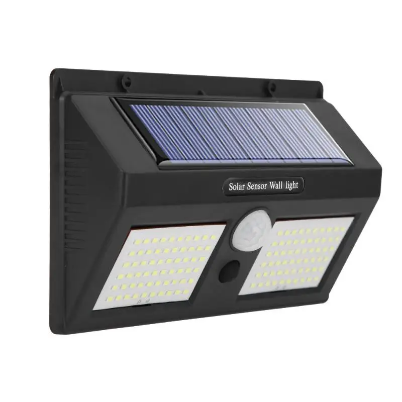 120LED Solar Light Two-Sided Motion Sensor Wall Lamp Outdoor Yard Security Light