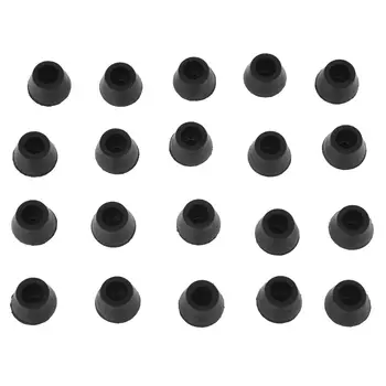 Hot Sale 20PCS Black Chair Couch Table Rubber Furniture Leg End Caps 16mm 40 pcs black rubber chair table feet pipe tube tubing end caps 14mm
