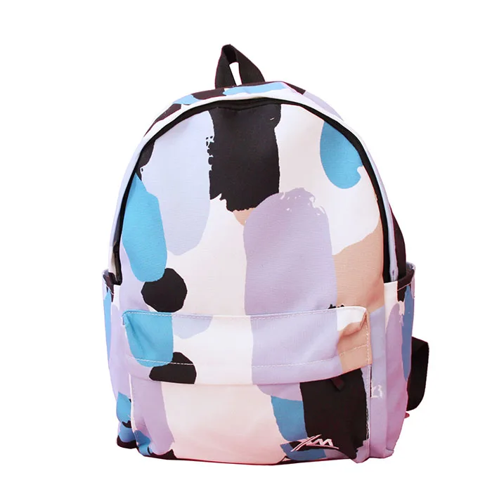 New Japanese Korean version Cute Harajuku Graffiti color fashion Leisure Preppy style woman travel canvas schoolbag