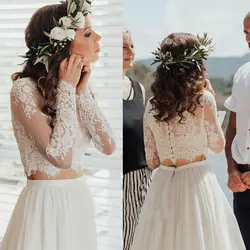 New White Ivory Wedding Jacket Lace Top Lace Applique Bridal Bolero Long Sleeves Wraps Custom Standard S M L XL Accessories