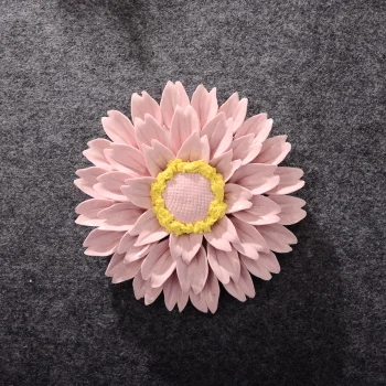 Настенное украшение керамический искусственный цветок Цветущий Подсолнух трехмерная Большая яркая художественная Керамическая скульптура - Цвет: sunflower pink 20cm