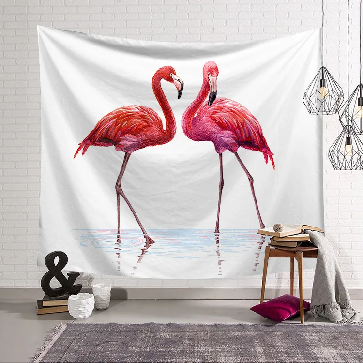 Flamingo Hanging Cloth Nordic Bedroom Decor Wall Tapestry Blanket Background | Дом и сад