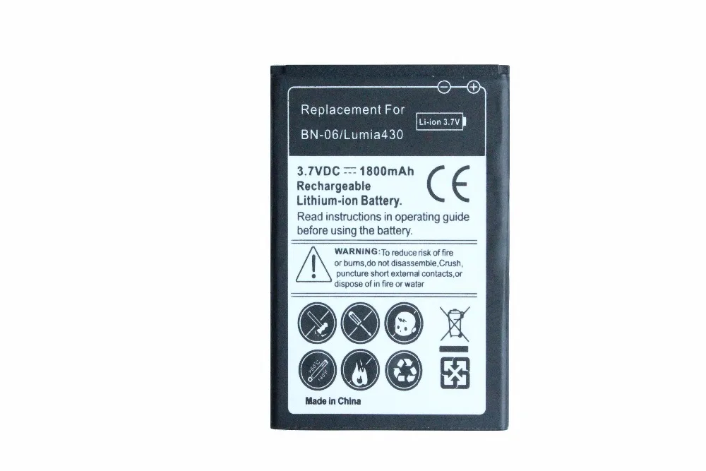 

Ciszean 1800mAh BN-06 / BN06 / BN 06 Replacement Battery For Nokia Microsoft Lumia 430 Lumia430 + Tracking Code