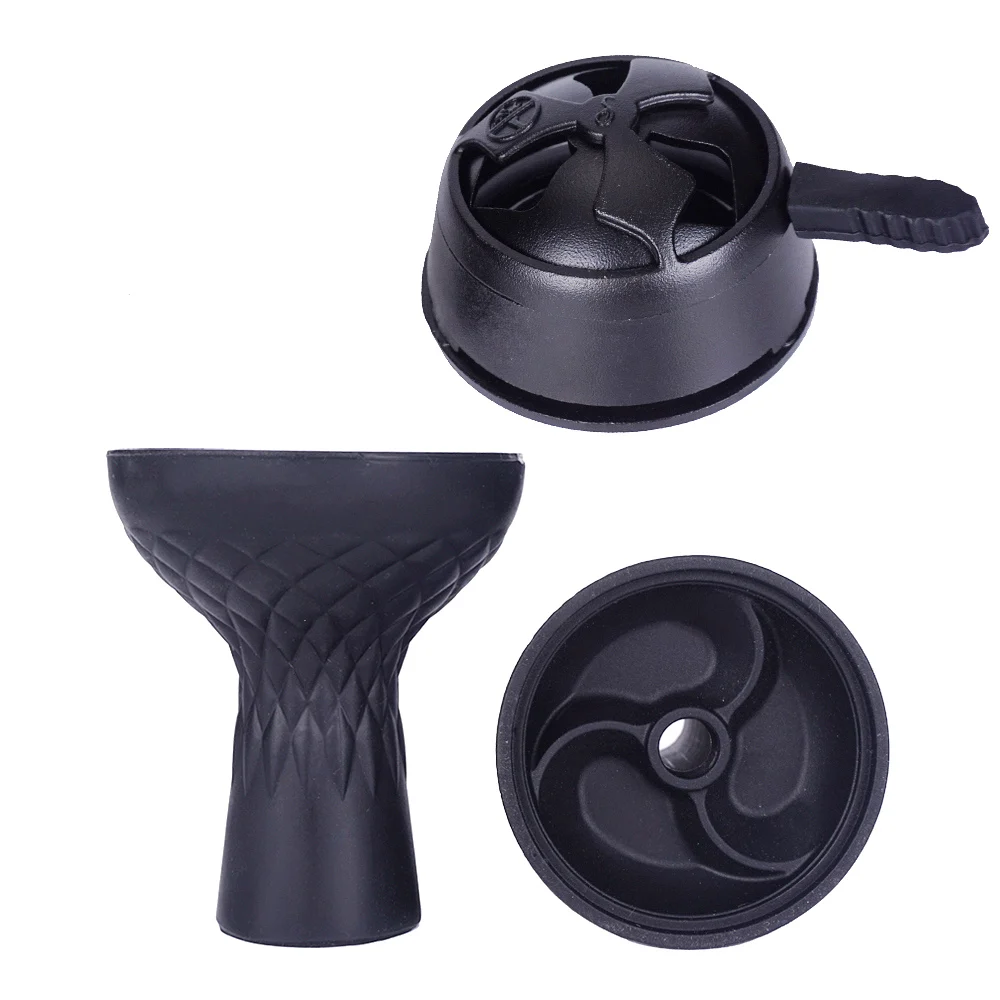 

Black Hookah Charcoal holder Shisha Pipe Bowl Chichas Narguile Accessories For Kaloud Lotus Home Club wedding Party Outdoor