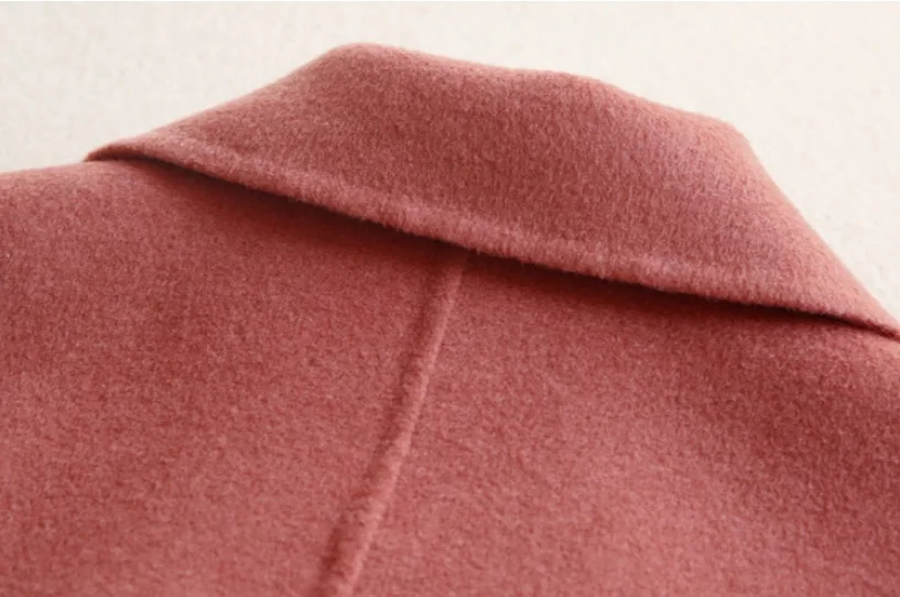 Women Woolen Jacket Short Coat Autumn Winter Turn-down Collar Loose Solid Woolen Blends Coat S-XL