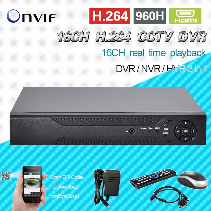 16CH H.264 CCTV DVR в реальном времени воспроизведения 1080 P видеонаблюдения CK-019 |