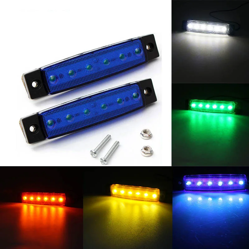 30 шт. светодиодный 6 SMD Грузовой автомобиль Прицеп Боковые указатели поворота