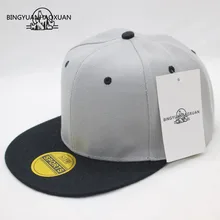 BINGYUANHAOXUAN, брэндовые снэпбэк кепки, бейсболки для женщин и мужчин, двухцветные кепки в стиле хип-хоп, без украшений, 11 цветов, летняя двухцветная кепка из хлопка на голову