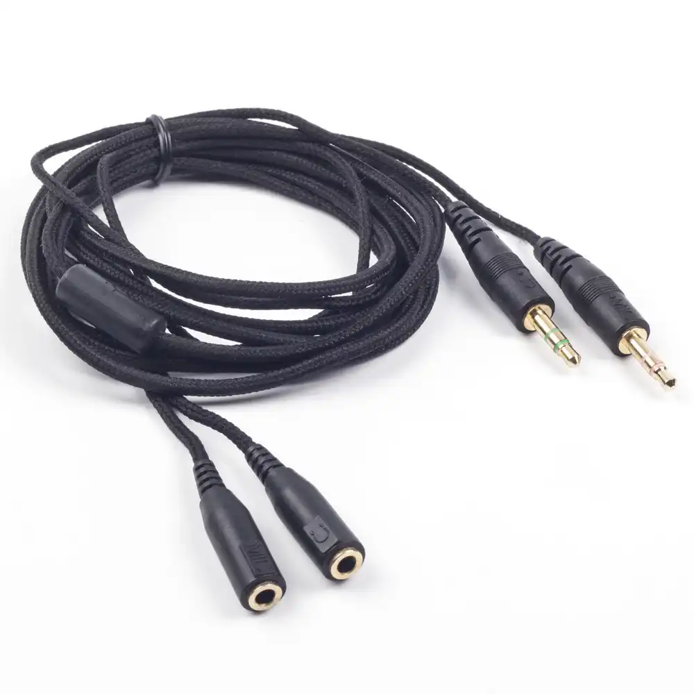 延長ケーブルヘッドセット拡張コード Steelseries のシベリア V2 ゲーミングヘッドフォン長さ 2 メートルと 3 5 ミリメートルヘッドフォンスプリッタ Extension Cable Headset Steelseries Extension Cordheadset Extension Cord Aliexpress