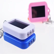 1 Pieces Mini Keychain Portable 3 LED Flashlight Solar Powered Torch Light Outdoor Sports Accessories