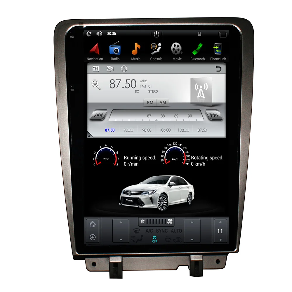 Автомагнитола Tesla style Android 9 0 DVD-плеер GPS-навигация стерео для Ford Mustang 2010 2011 2012 2013 2014